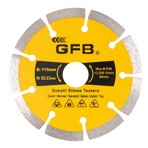 2390 GFB 230MM SOKETLİ ELMAS BETON MERMER KESİCİ